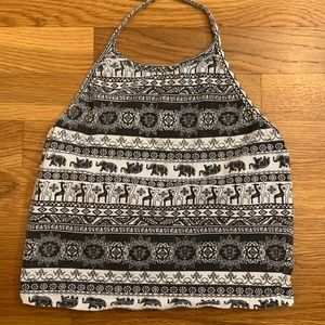 Cropped halter top